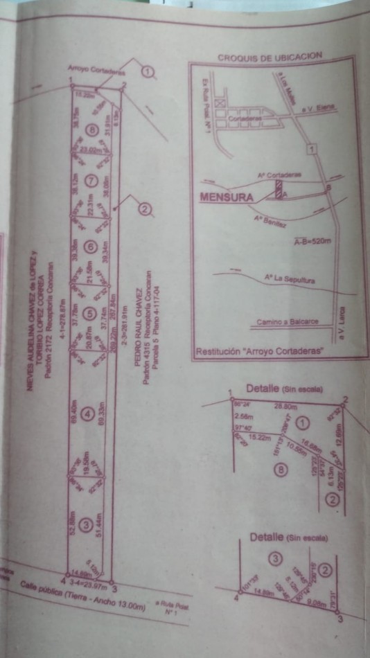 VENDE LOTE EN CORTADERAS ARROYO BENITEZ